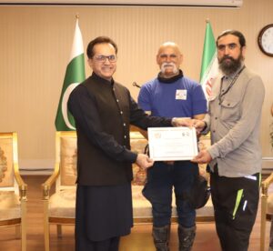 Pak Amb. Tipu welcomes Cross Route Motorcycle Club rally members