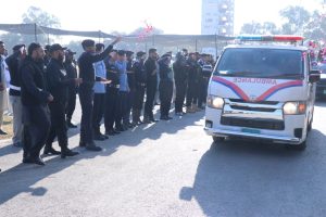 Funeral prayer of constable Safdar Hussain Shah offered at Police Lines HQ