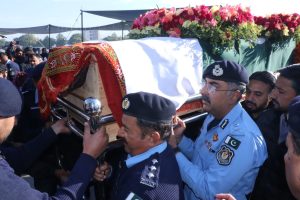 Funeral prayer of constable Safdar Hussain Shah offered at Police Lines HQ