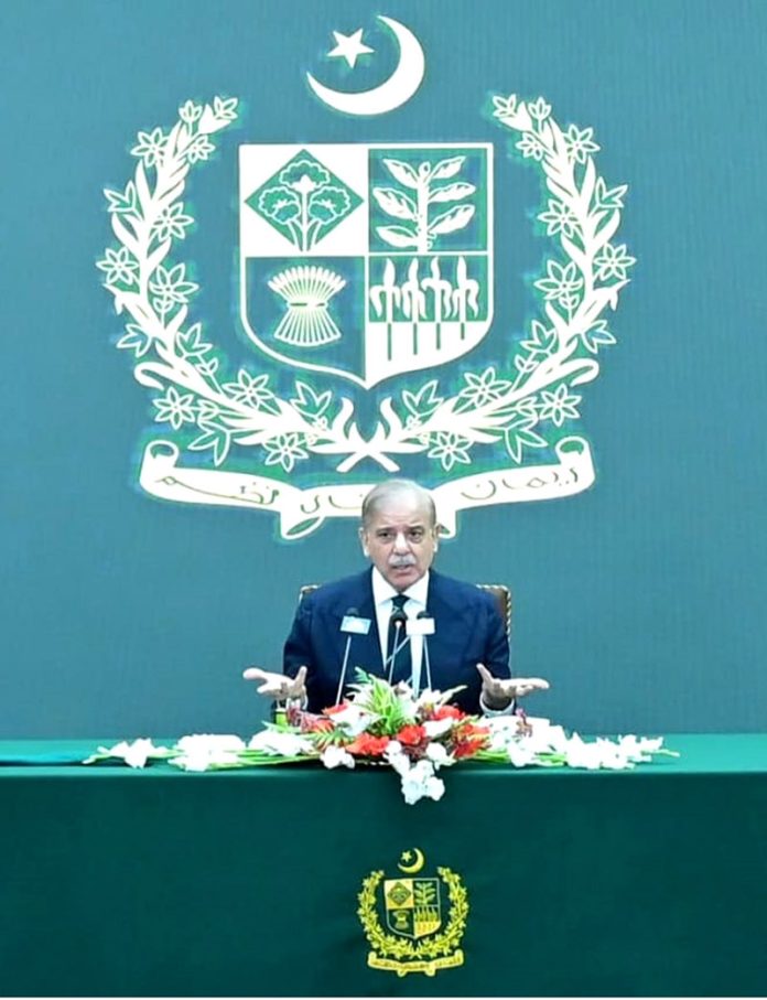 Prime Minister Muhammad Shehbaz Sharif interacts with the participants of the 26th National Security Workshop