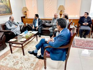 Federal Minister for Commerce, Jam Kamal Khan, listens to the concerns of the Pakistan Carpet Manufacturers and Exporters Association (PCMEA) delegation, led by Abdul Latif Malik, as they seek tariff and duty exemptions to support the struggling carpet industry