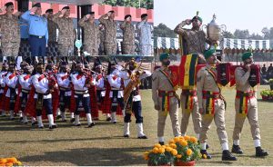 General Syed Asim Munir, NI (M), Chief of Army Staff (COAS) witnesses the march past at the Closing Ceremony of 44th Pakistan Army Rifle Association (PARA) Central Meet at the Army Marksmanship Unit