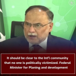 Federal Minister for Planning, Development and Special Initiatives Ahsan Iqbal, while talking to foreign media