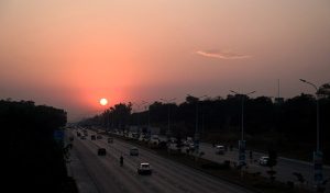 An eye catching view of sunset in the federal capital