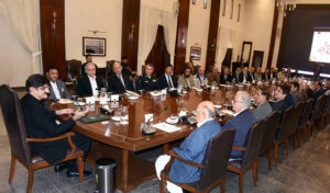 Sindh Chief Minister Syed Murad Ali Shah presides over a meeting with the Association of Former Inspector Generals of Police (AFIGP), led by its President Afzal Shigri, at CM House.