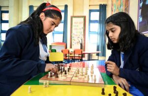 Students engage in a thoughtful interesting chess match, developing their strategic and cognitive skills through play in ICG, F-6/2 ,federal capital.