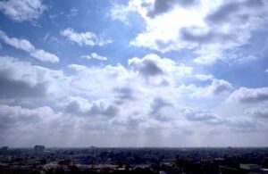 A beautiful view of clouds hovering in the sky in the Provincial Capital.