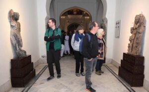 A delegation from Hungary visiting Peshawar Museum.