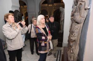 A delegation from Hungary visiting Peshawar Museum.