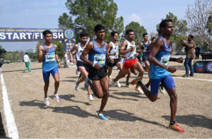 General (Retired) Ehsan Ul Haq addresses at the closing ceremony of the SAAF Cross Country Championships 2025 hosted by Islamabad Athletes Association (IAA) at Fatima Jannah Park.