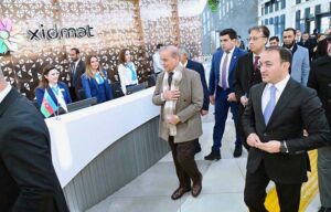 Prime Minister Muhammad Shehbaz Sharif meeting with volunteers during his visit to ASAN KHIDMAT center.