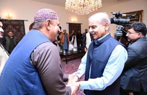 Prime Minister Muhammad Shehbaz Sharif meets local leaders and parliamentarians.