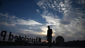 A breathtaking view of the sunset with scattered clouds painting the sky in the Federal Capital.