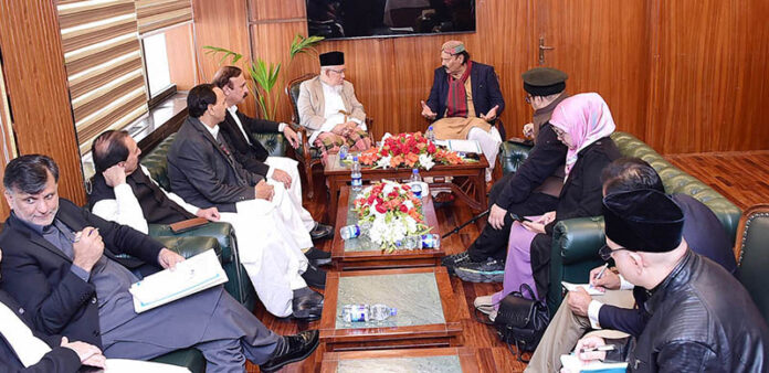 President of Malaysia Consultative Council of Islamic Organization (MAPIM) Haji Mohd Azmi Abd Hamid called on Chairman Parliamentary Committee on Kashmir Rana Muhammad Qasim Noon at Parliament House