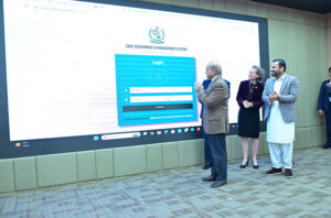 Prime Minister Muhammad Shehbaz Sharif digitally launches the Case Assignment and Management System.