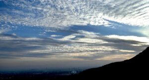 A mesmerizing skyscape of Islamabad from Daman-e-Koh, with floating clouds enhancing its scenic beauty