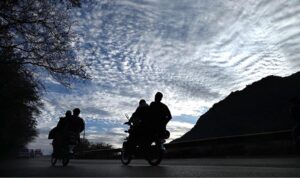 A mesmerizing skyscape of Islamabad from Daman-e-Koh, with floating clouds enhancing its scenic beauty