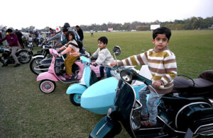 People visiting the Vintage Car Show in celebration of the Horse and Cattle Show 2025 organized the Vintage Classic Car Club of Pakistan, in collaboration with PHA at the Polo Ground.