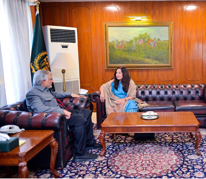 Member of British Parliament and Special Envoy of UK Prime Minister, Yasmin Qureshi called on Deputy Prime Minister and Foreign Minister, Senator Mohammad Ishaq Dar