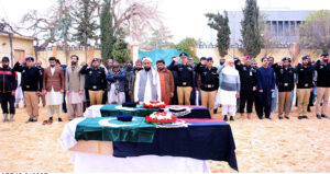 Inspector General of Police Balochistan, Moazzam Jah Ansari, along with other officers, participated in the funeral prayers of the personnels martyred in attack of Shaban area.