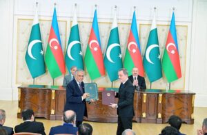 Prime Minister Muhammad Shehbaz Sharif and President of Azerbaijan H.E. Ilham Aliyev witness the exchange of agreements and MoUs in various sectors between Pakistan and Azerbaijan.