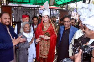 Member of Balochistan Assembly Farah Azim Shah is visiting the cultural festival at Lahore Press Club.