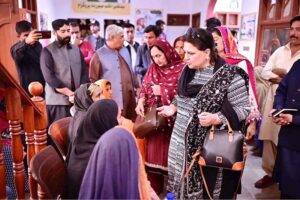 Chairperson Benazir Income Support Program (BISP) Senator Rubina Khalid addressing to Christian community at St. Thomas Church.