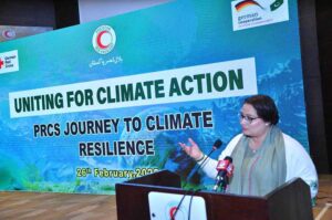 Coordinator to the Prime Minister on Climate Change, Romina Khurshid Alam addressing an event on launch of Phase-III of the Climate Advocacy and Coordination Resilience Action (CACRA) Project.