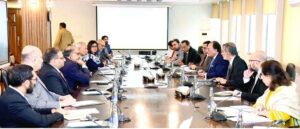 Federal Minister for Finance and Revenue, Senator Muhammad Aurangzeb, meets with a delegation of the Mutual Funds Association of Pakistan (MUFAP) to discuss mutual fund industry growth and investment promotion.