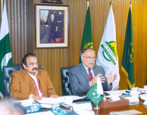 Federal Ministers for Planning, Ahsan Iqbal and Minister for Inter-Provincial Coordination (IPC), Rana Sanaullah jointly chair a meeting in Islamabad on 28th February 2025, discussing preparations for the 14th South Asian Games to be held in Pakistan in 2026.