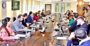 Delegation of Jefferies Investors, led by Ms. Alia Moubayed, calls on Finance Minister Senator Muhammad Aurangzeb to discuss macroeconomic trends and investment opportunities.