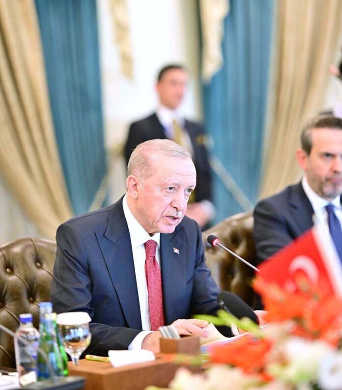 Turkish President Recep Tayyip Erdogan speaks at the 7th Session of Pakistan-Türkiye High Level Strategic Cooperation Council (HLSCC)