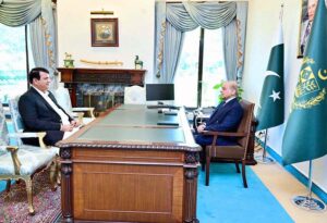 Federal Minister for Kashmir Affairs and Gilgit-Baltistan Amir Muqam called on Prime Minister Muhammad Shehbaz Sharif.