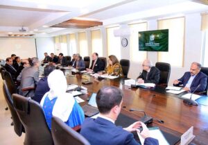 Federal Minister for Finance and Revenue, Senator Muhammad Aurangzeb meets with the World Bank team to discuss investment financing for economic reforms under the 10-year Country Partnership Framework.