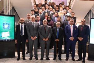 Founding Chairman NADRA Maj General (R) Zahid Ihsan addresses during the Pakistan’s first Dematerialized ID Card at a historic ceremony in the federal capital.