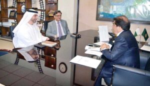 Federal Minister for Railways Hanif Abbasi meets UAE Ambassador, discusses bilateral cooperation and railway development projects.