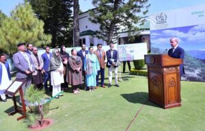 Prime Minister Muhammad Shehbaz Sharif addresses the inaugural ceremony of Spring Tree Plantation campaign 2025.