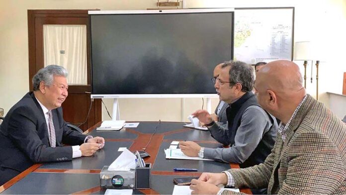 Federal Minister for Power, Sardar Awais Ahmed Khan Leghari, in a meeting with the Ambassador of Kyrgyzstan to Pakistan, H.E. Avazbek Atakhanov