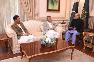 Member of National Assembly Azhar Qayyum Nahra call on Prime Minister Muhammad Shehbaz Sharif.