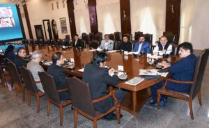 Sindh chief Minister Syed Murad Ali Shah presides over a high level meeting on price control at CM House