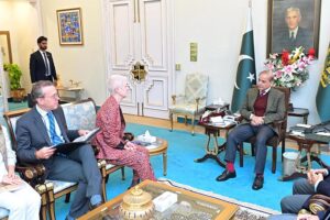 Dr. Riina Kionka, Ambassador of the European Union (EU), paid a courtesy call on Prime Minister Muhammad Shehbaz Sharif.