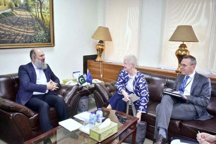 Federal Minister for Commerce Jam Kamal Khan and EU Ambassador Dr. Riina Kionka Meet to Discuss Trade Cooperation and Investment Opportunities