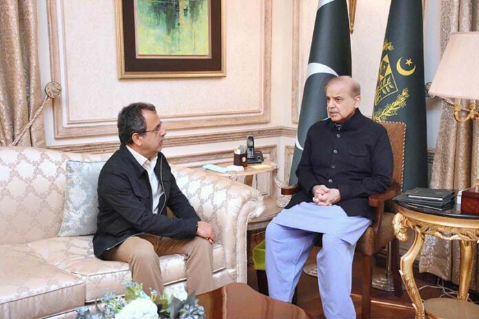 Federal Minister for Power Sardar Awais Ahmed Leghari calls on Prime Minister Muhammad Shehbaz Sharif