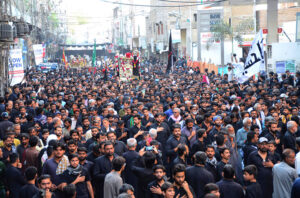 Security high alert to protect the Yom-e-Shahadat procession of Hazrat Ali (AS) at Dadan Shah Road.