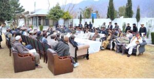 Federal Minister for KAGB & SAFRON, Engr. Amir Muqam, led a federal committee meeting with dignitaries in Chilas to address the issues of the Diamer-Bhasha Dam affectees.