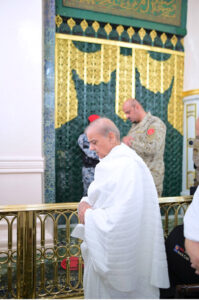 Prime Minister Muhammad Shehbaz Sharif offers Friday Prayer at Masjid e Nabvi