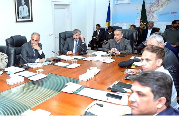 Federal Minister for Communications, Privatisation & Board of Investment, Abdul Aleem Khan presiding over a meeting of NHA