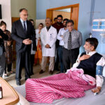 Federal Minister for Planning Development & Special Initiatives Prof. Ahsan Iqbal is visiting the Cancer Care Hospital Raiwind