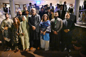 Chief Minister of Khyber Pakhtunkhwa Sardar Ali Amin Gandapur giving away shield of honour to the members of International Research Council for Religious Affairs on their service to humanity, promoting peace and interfaith harmony at "Interfaith Iftaar Dinner".