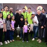 President Asif Ali Zardari in a group photo at the closing ceremony of the 62nd National Open Polo Championship for the Quaid-e-Azam Gold Cup 2025, at Lahore Polo Club